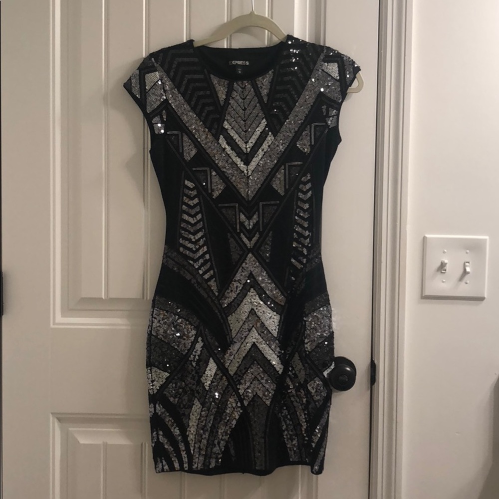 Sequence form fitting dress